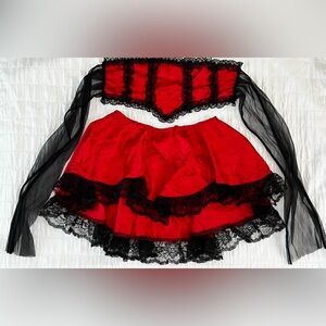 Vintage Spanish/Saloon dress up
 skirt/corset